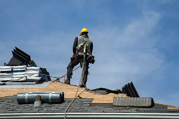 Professional Gutter Installation technician working in Flemington, GA